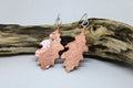 Copper oak Leaf Earrings