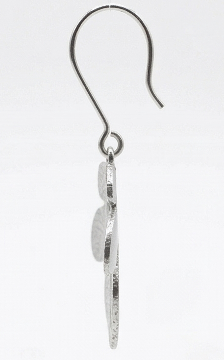 Silver Fig Leaf Earrings